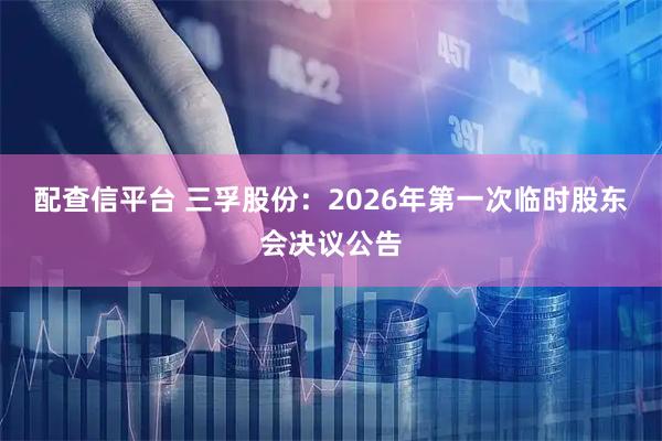 配查信平台 三孚股份：2026年第一次临时股东会决议公告